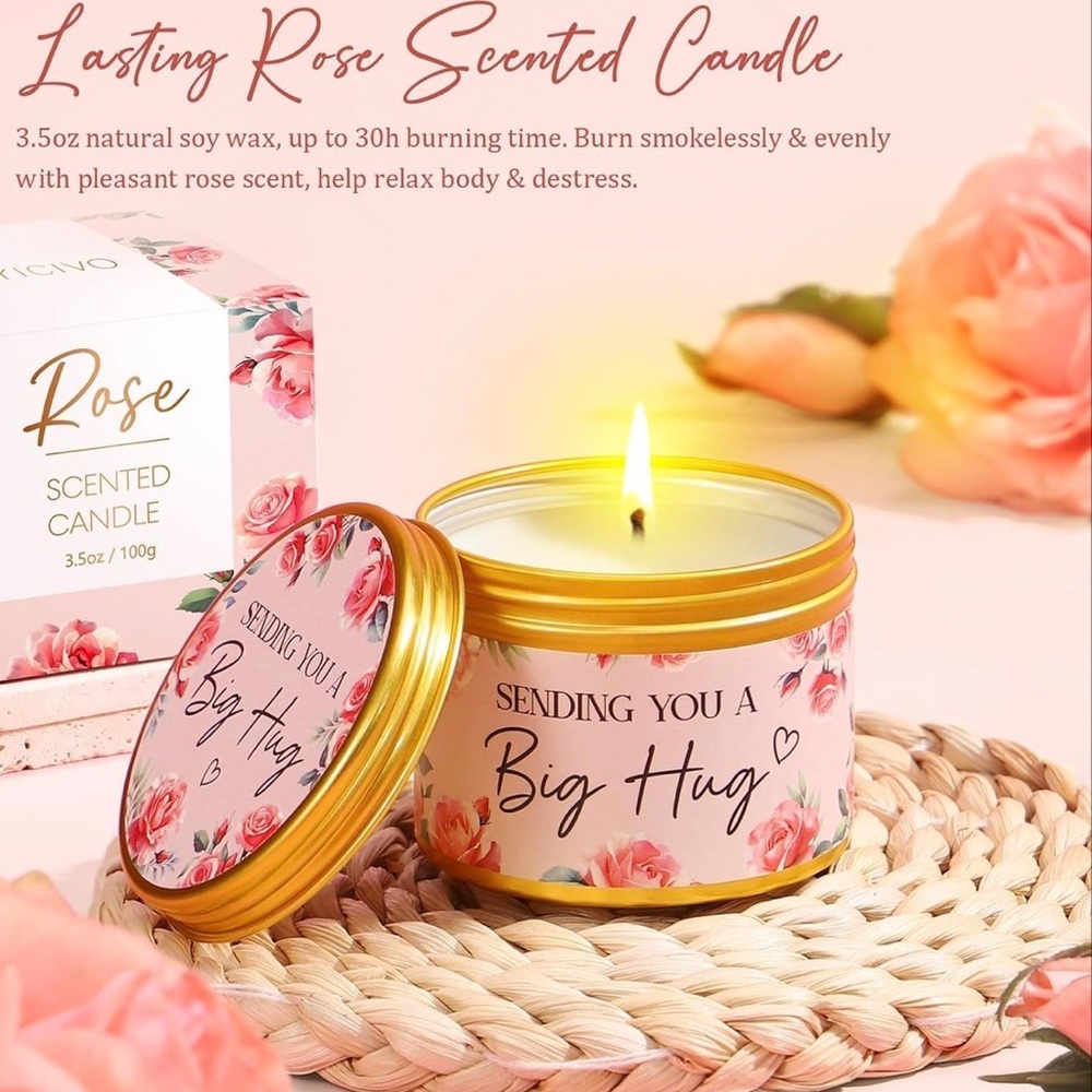 BRAND NEW Mother’s Day Gift Rose Spa Gift Baskets Bath Set w/ Blanket - Picture 6 of 8